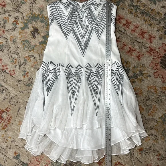 Free People Radiating Angles Strapless Dress - White and Black - Picture 10 of 14